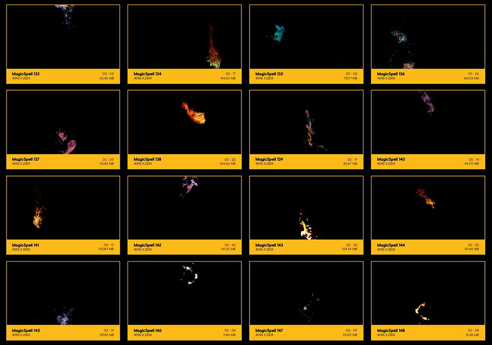 视频素材-153个魔法粒子烟雾火焰特效动画素材-Magic Spell BBV48