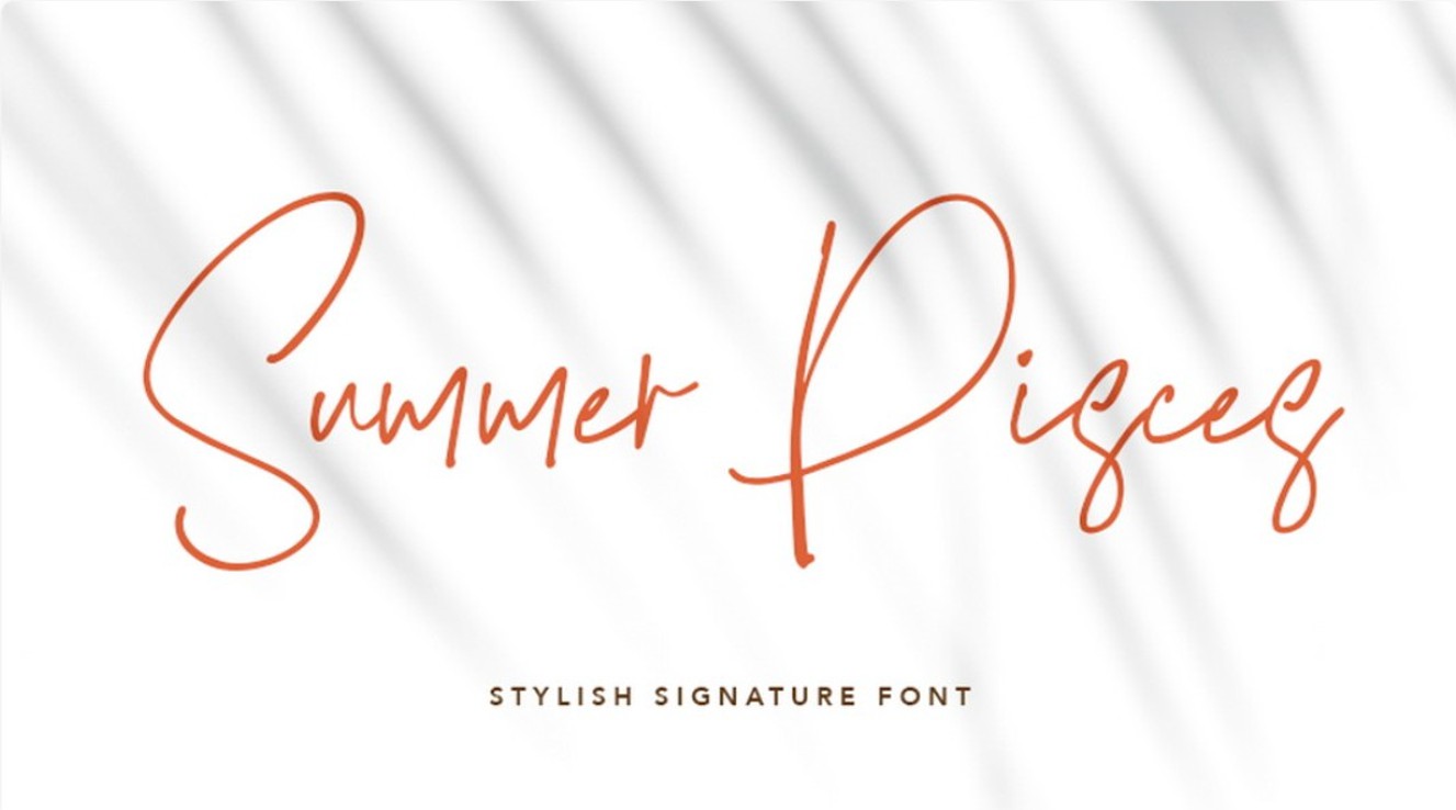 10款纤细优雅的英文手写字体