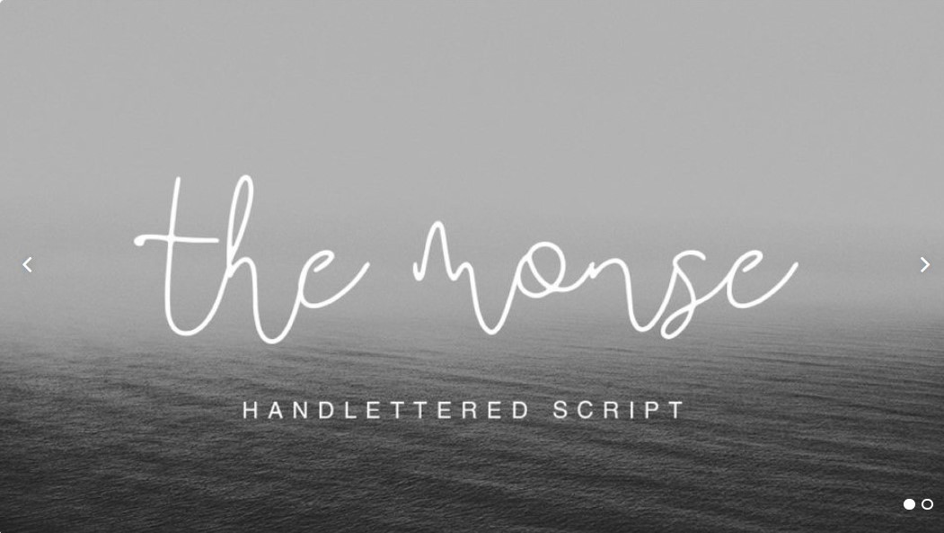 10款纤细优雅的英文手写字体