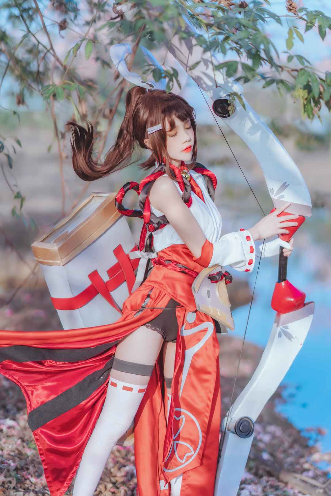 桜桃喵 – 花见巫女 超精美cosplay美图