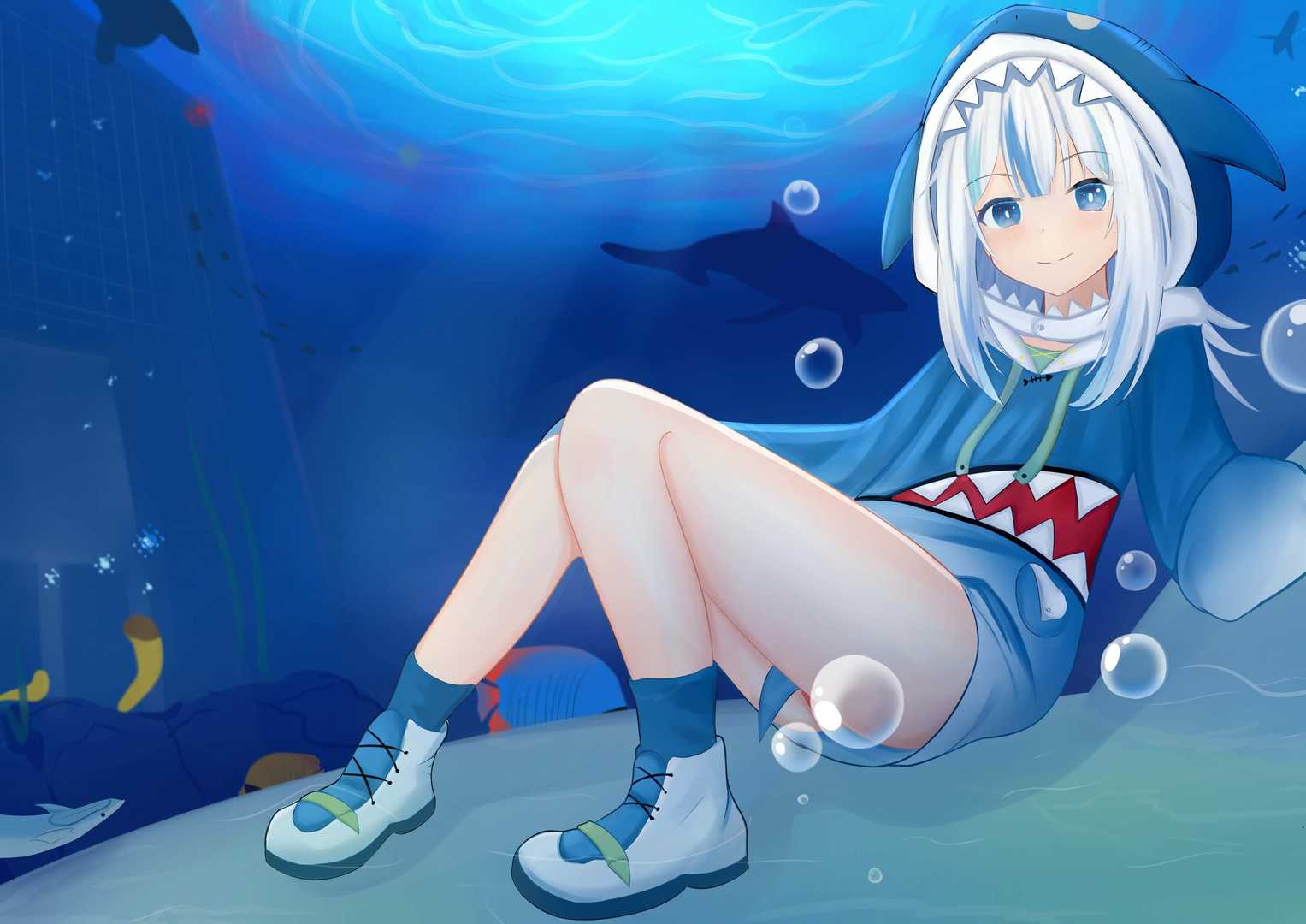 【P站精选】鲨鲨~鲨鲨~虚拟Vtube《噶呜·古拉/Gawr Gura》高清壁纸推荐!第8张-皮玩部落 【P站精选】鲨鲨~鲨鲨~虚拟Vtube《噶呜·古拉/Gawr Gura》高清壁纸推荐!