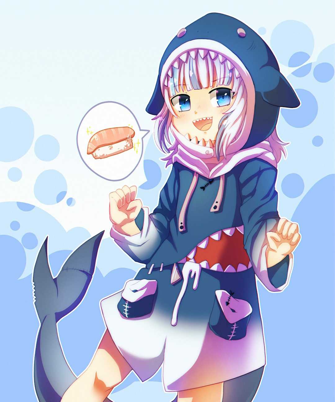 【P站精选】鲨鲨~鲨鲨~虚拟Vtube《噶呜·古拉/Gawr Gura》高清壁纸推荐!第2张-皮玩部落 【P站精选】鲨鲨~鲨鲨~虚拟Vtube《噶呜·古拉/Gawr Gura》高清壁纸推荐!