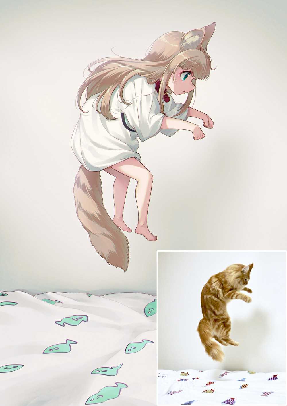 40原老师《将喵星人萝莉化》猫娘就是牠的化身！