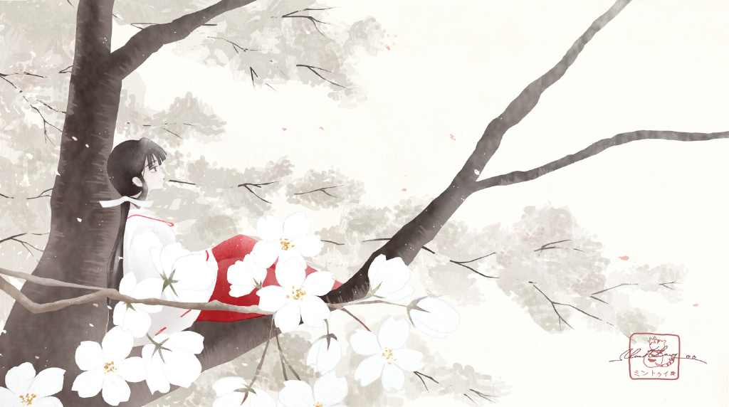 【P站美图】清冷温柔的童年女神！《犬夜叉》桔梗壁纸特辑