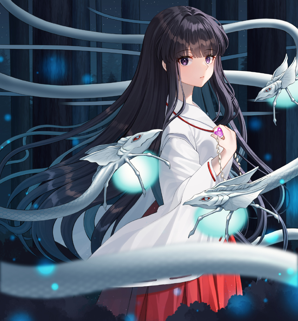 【P站美图】清冷温柔的童年女神！《犬夜叉》桔梗壁纸特辑