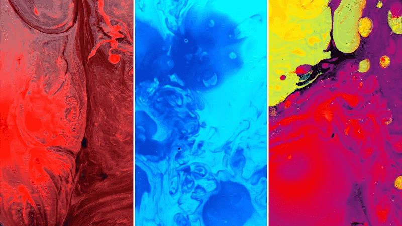 4K视频素材-50个彩色水墨滴落飞溅散开特效合成动画