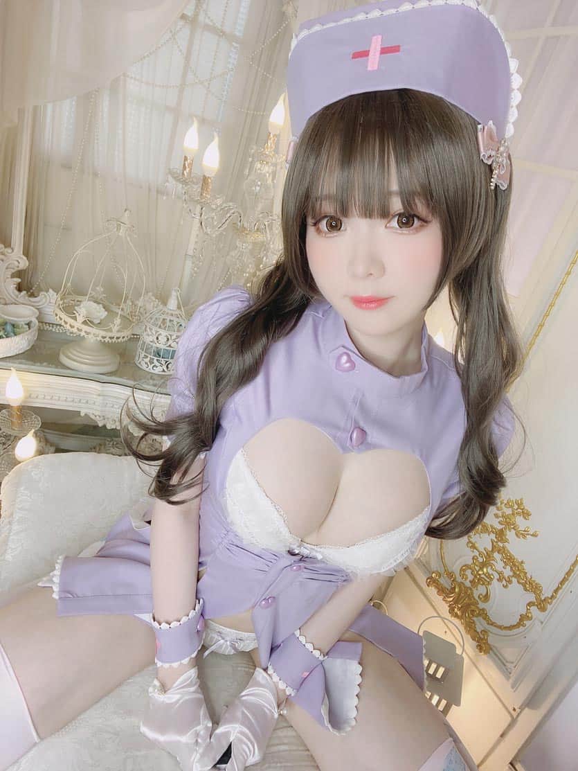 霜月shimo 紫护士COS第1张-皮玩部落 霜月shimo 紫护士COS