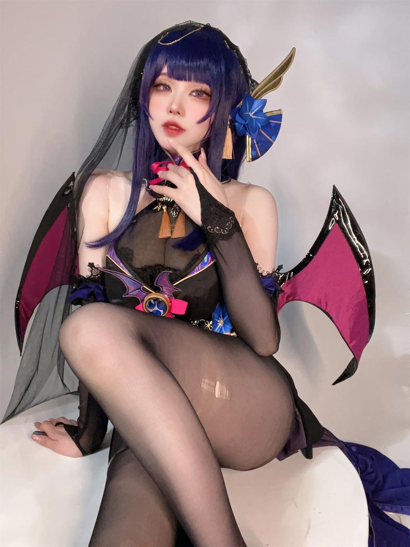 安食Ajiki 原神 雷电将军魅魔COS