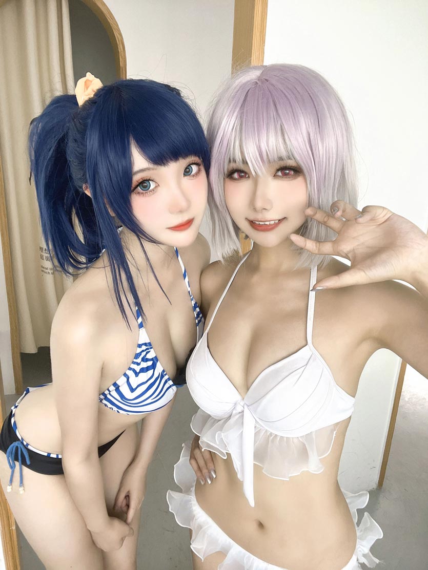 Momoko葵葵&瓜希酱 宝多六花&新条茜 泳装