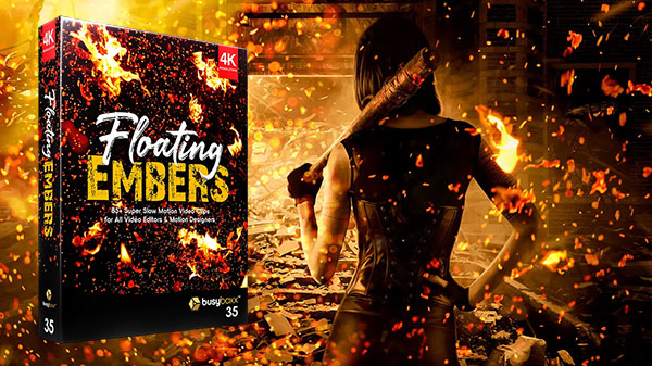4K视频素材-88组燃烧火焰火花漂浮粒子动画特效合成视频素材 BBV35 Floating Embers