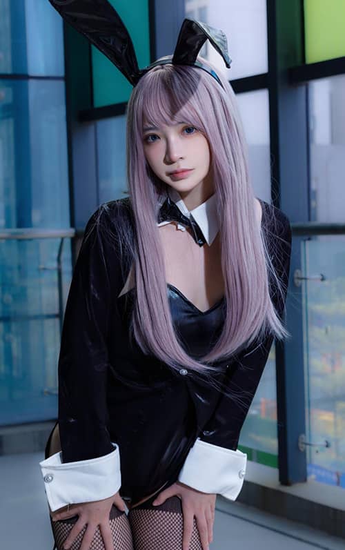 疯猫ss 紫发礼服兔COS