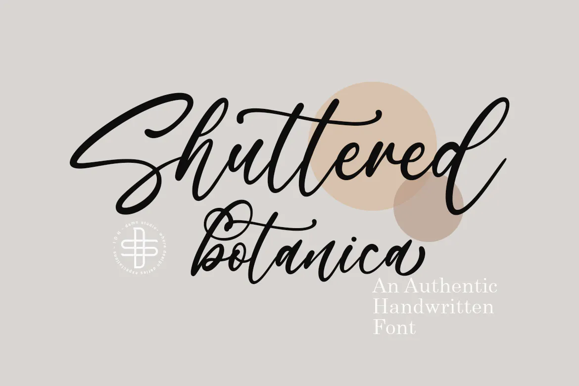 现代优雅手写风格装饰字体 - Shuttered Botanica