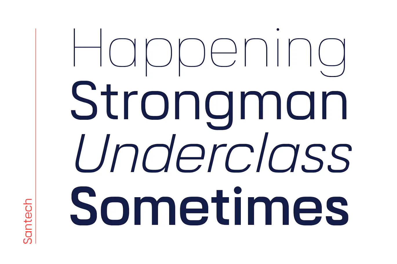 极简抽象派无衬线字体 - Santech