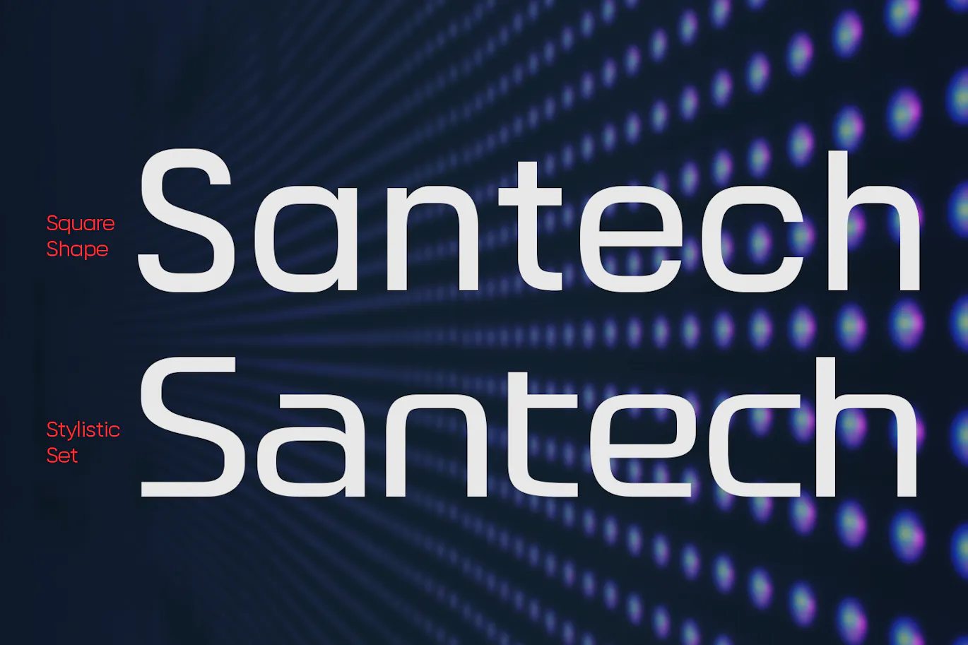 极简抽象派无衬线字体 - Santech