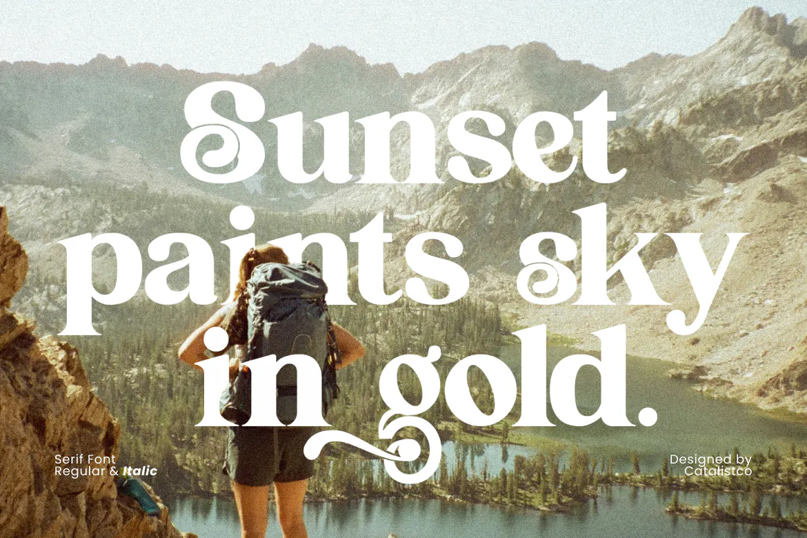 一款非常适合用制作报价文本、徽标的英文字体 Qustigue Serif Font