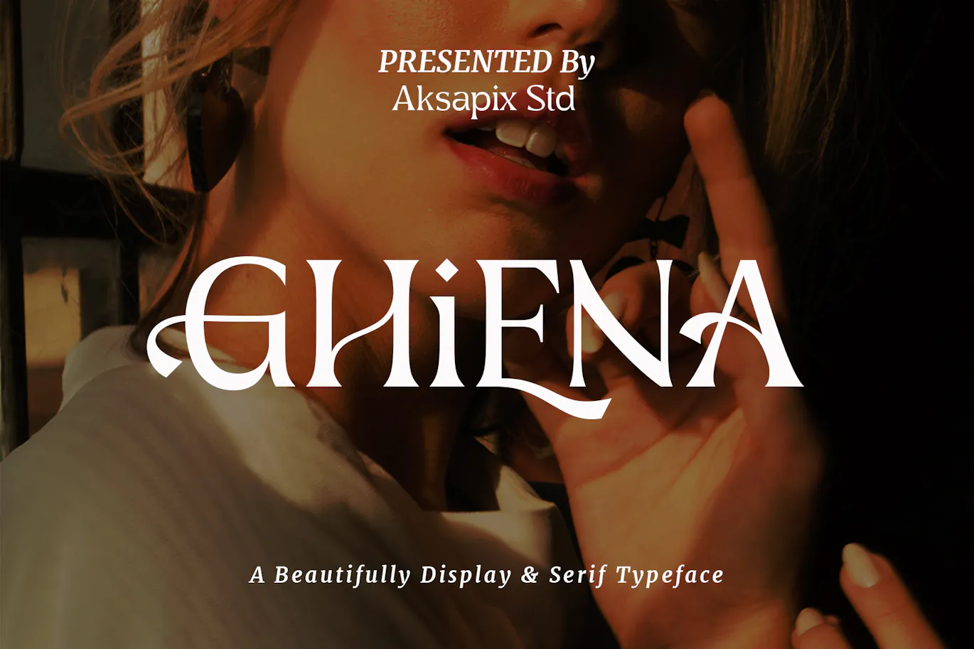 非常的精致优美可用于贺卡设计的英文字体 Ghiena – Display Serif Typeface
