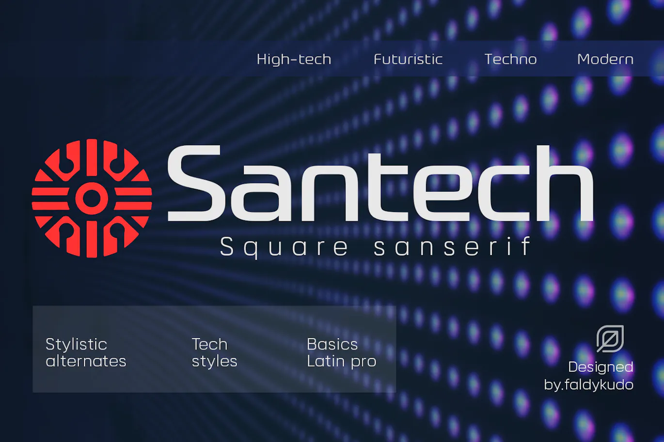 极简抽象派无衬线字体 - Santech