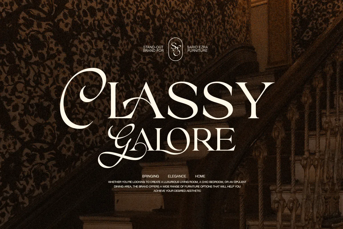 时尚和现代的外观组合英文衬线字体 Brown Royal - Stylish Ligature Font