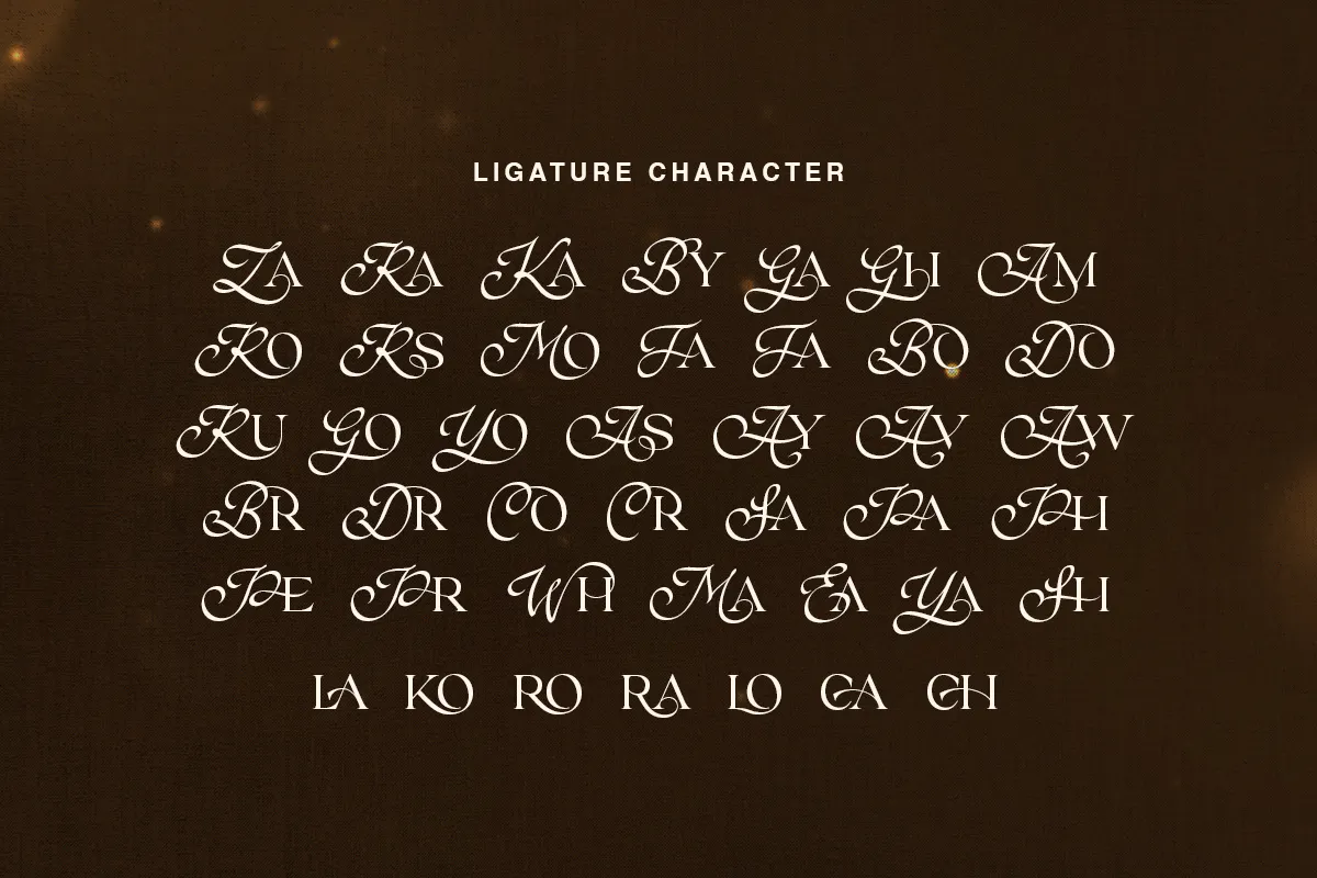 时尚和现代的外观组合英文衬线字体 Brown Royal - Stylish Ligature Font