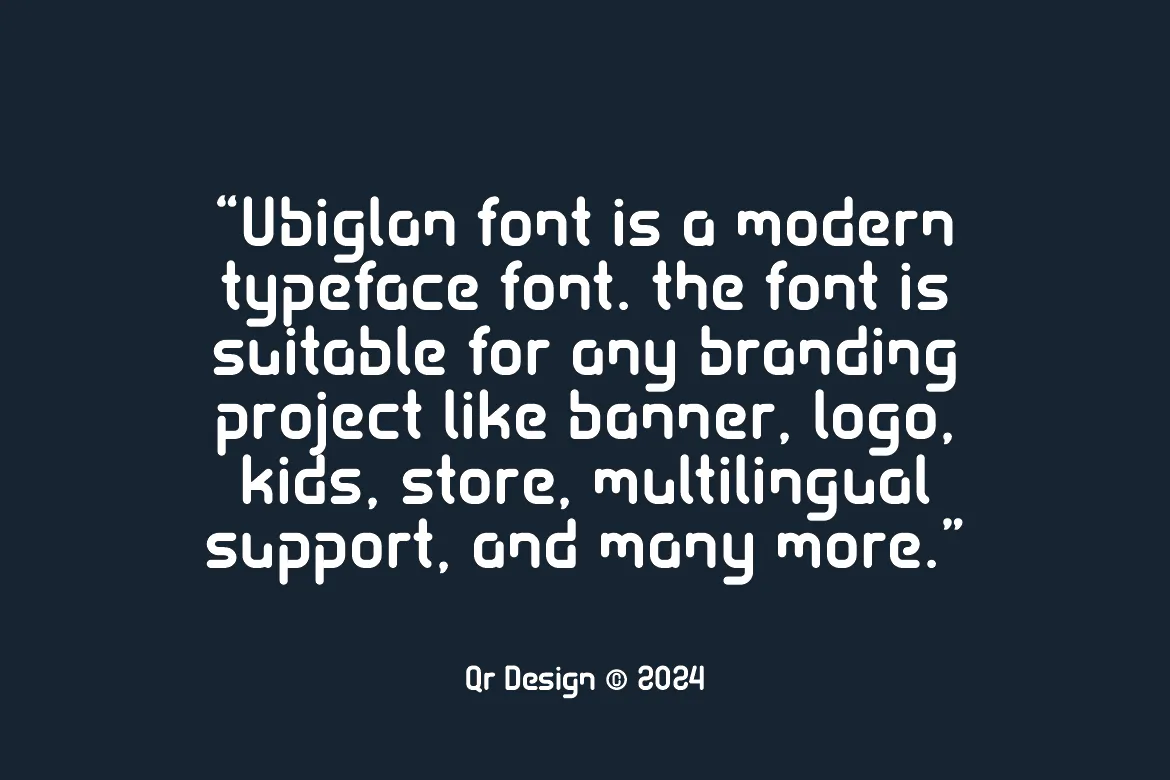 时尚品牌设计无衬线徽标字体 Ubiglan - Sans Modern Logo Font