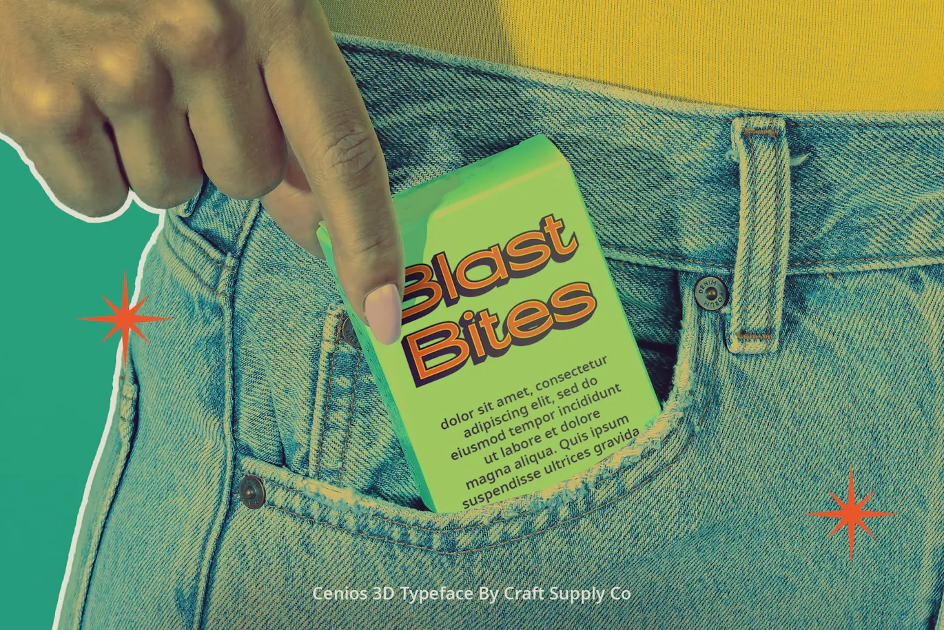 3D效果无衬线风格英文字体 - Cenios 3D