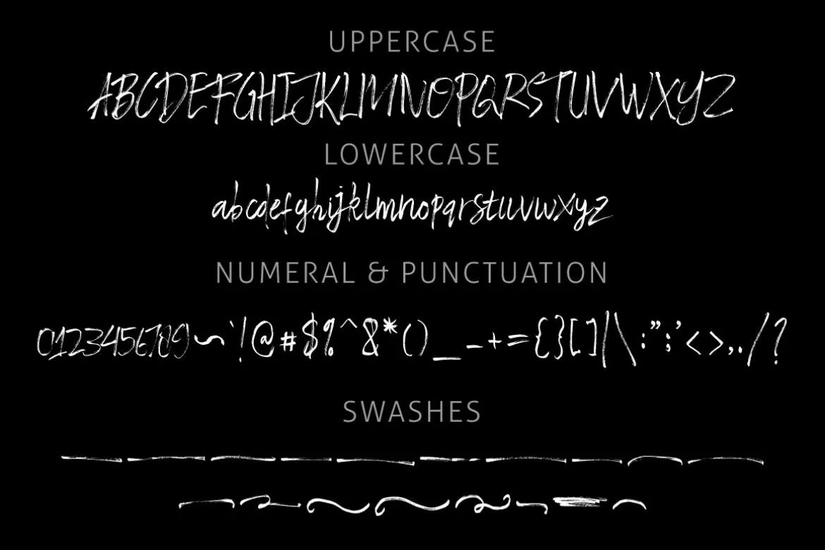 令人惊叹的手写签名风格英文字体 - Broken Brush