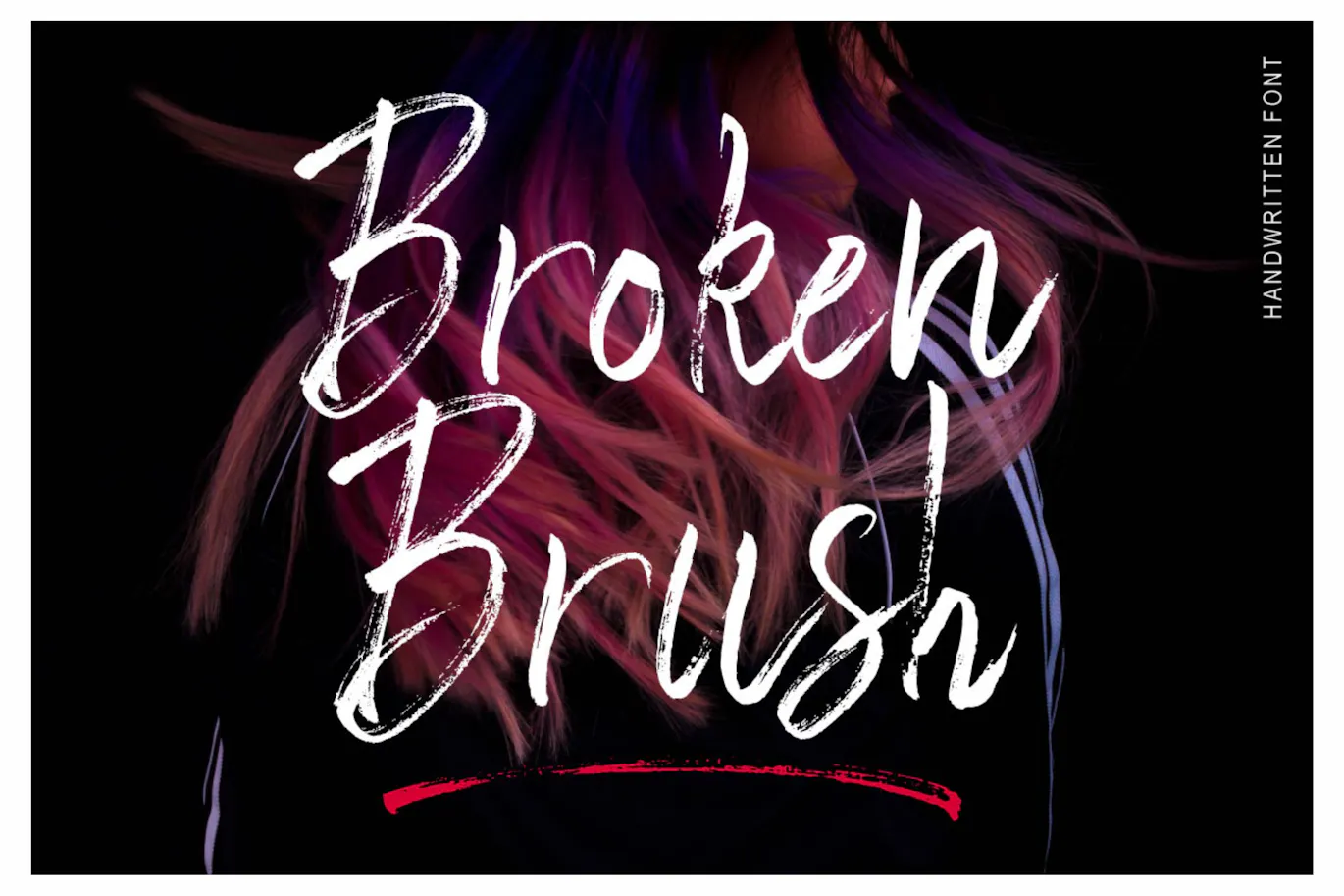 令人惊叹的手写签名风格英文字体 - Broken Brush