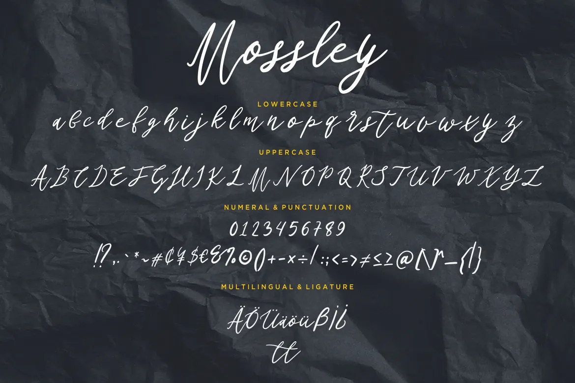 漂亮好看的婚礼签名手写英文字体 - Mossley Signature Wedding Font