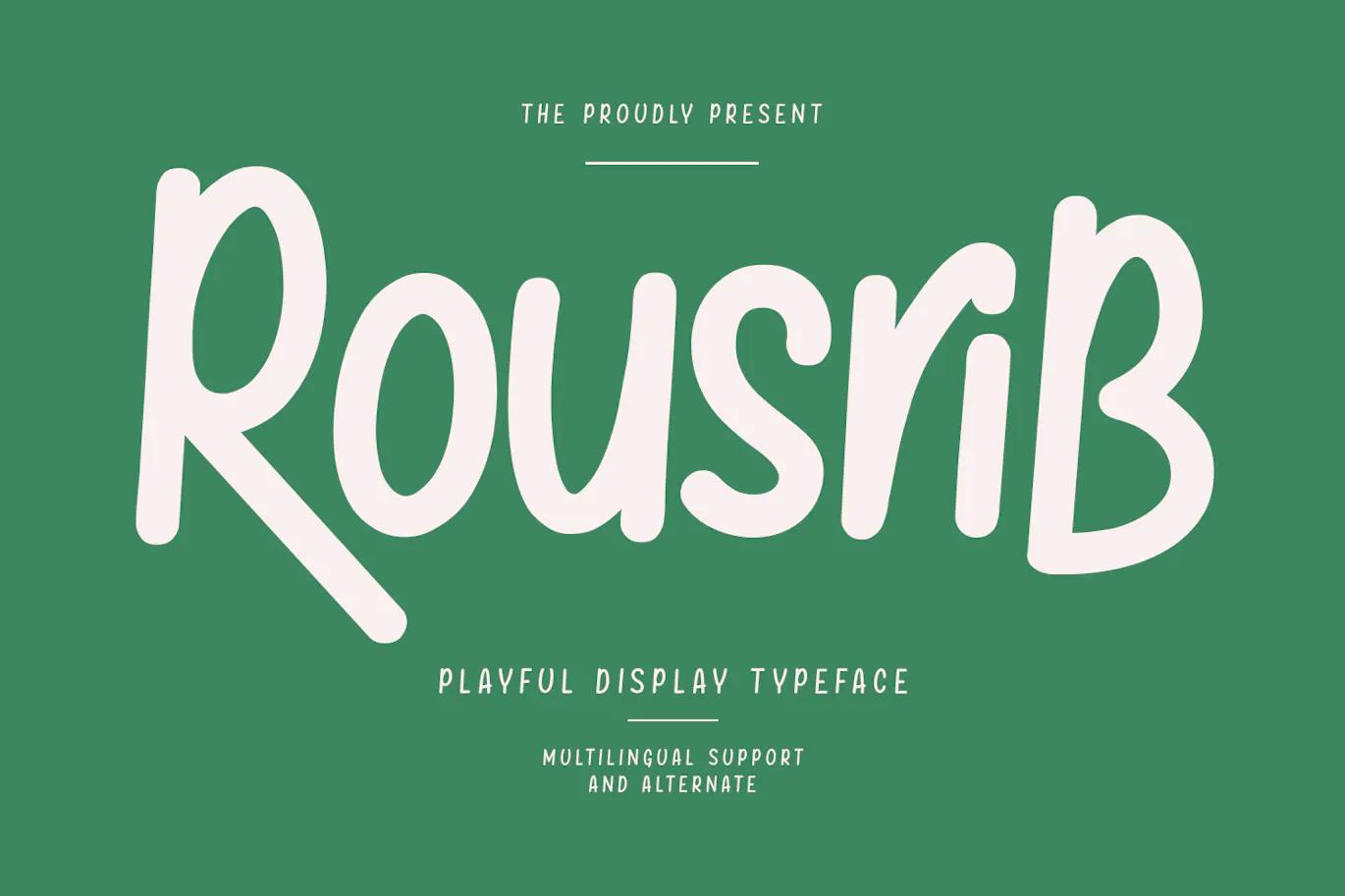 创意卡通风格衬线英文字体 - Rousrib Font-1 创意卡通风格衬线英文字体 - Rousrib Font