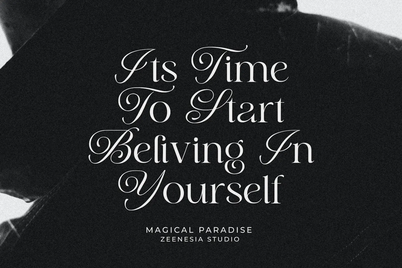 衬线与花体风格结合的现代风标题字体 - Magical Paradise