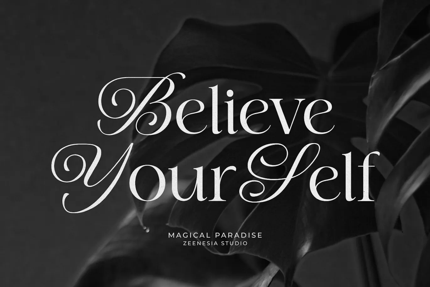 衬线与花体风格结合的现代风标题字体 - Magical Paradise