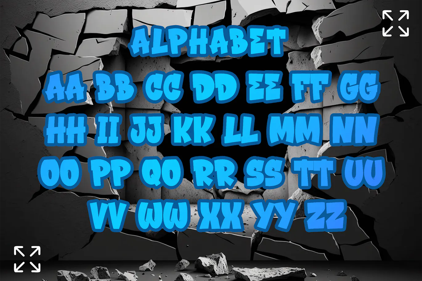 现代感的涂鸦风格英文字体 - STREET FRUIT