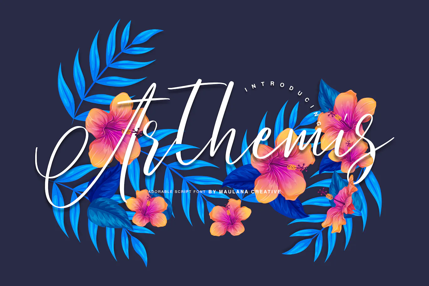 优雅的手写徽标字体 - Arthemis Script - Logo Font