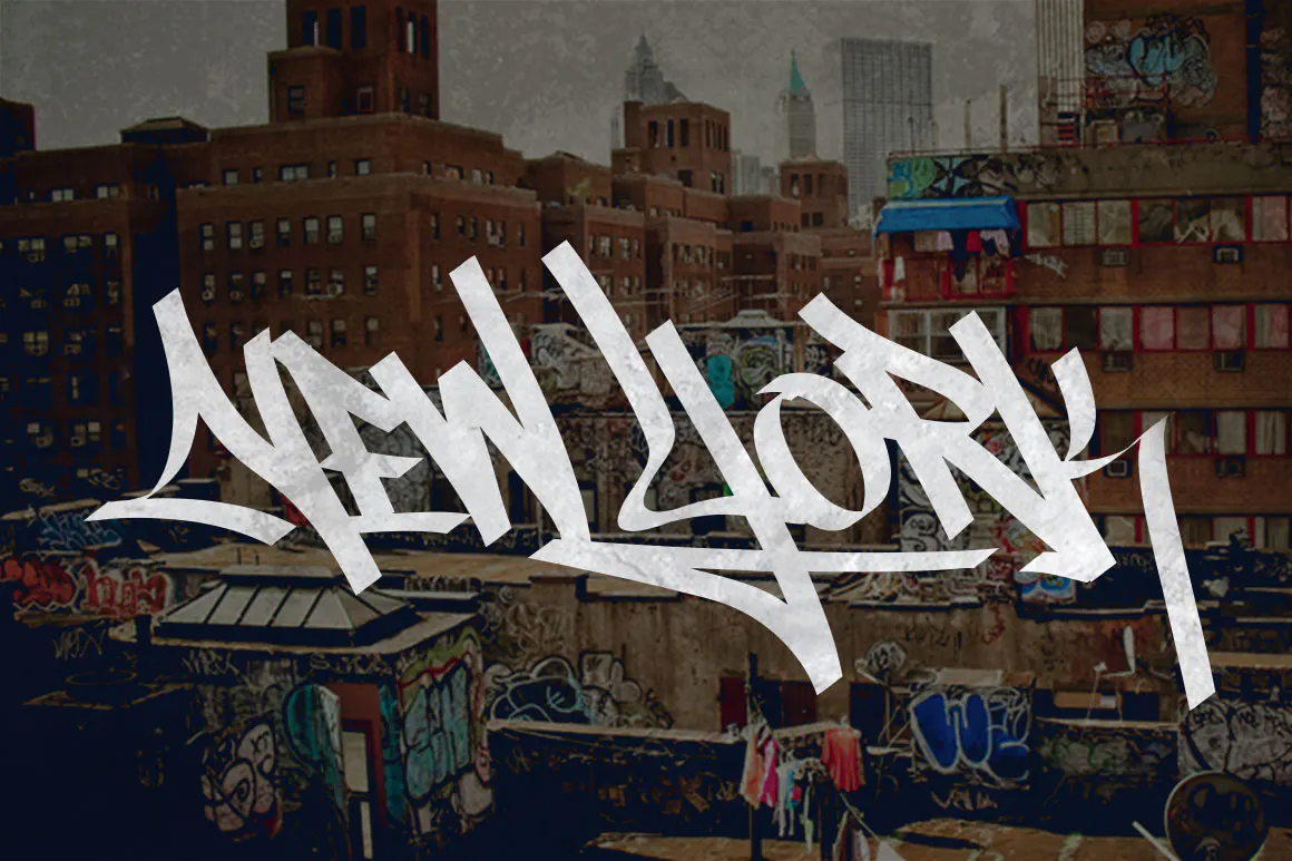 手绘斜体效果的英文涂鸦字体 - Street Tag Vol1