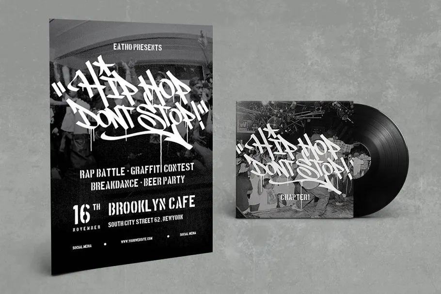 手绘斜体效果的英文涂鸦字体 - Street Tag Vol1