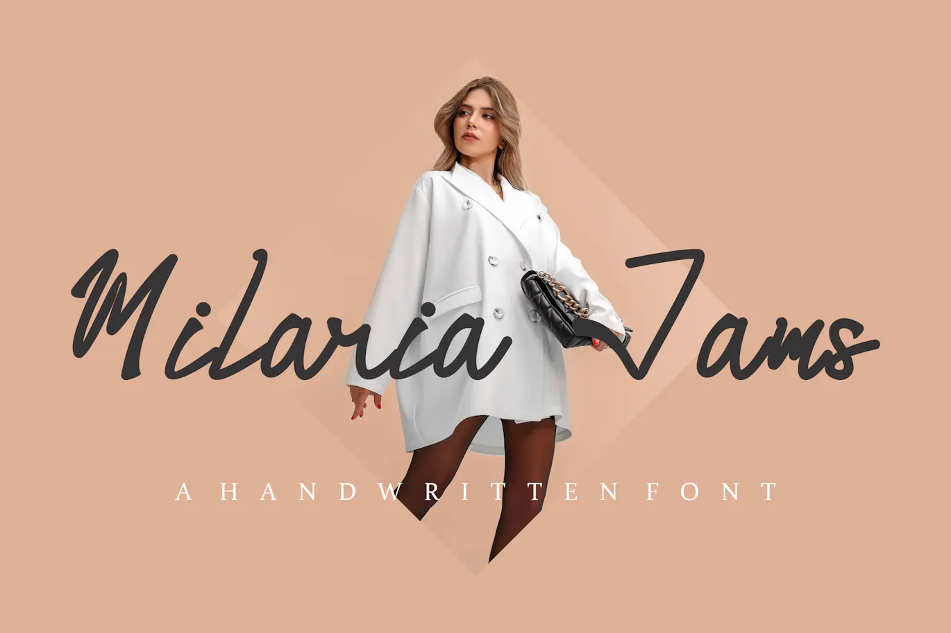 时尚品牌标志LOGO气质的英文手写字体 - Milaria Jams Handwritten Font.