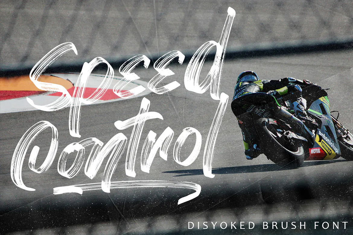 粗旷纹理的英文手写笔刷字体 - Disyoked - Textured Brush Font