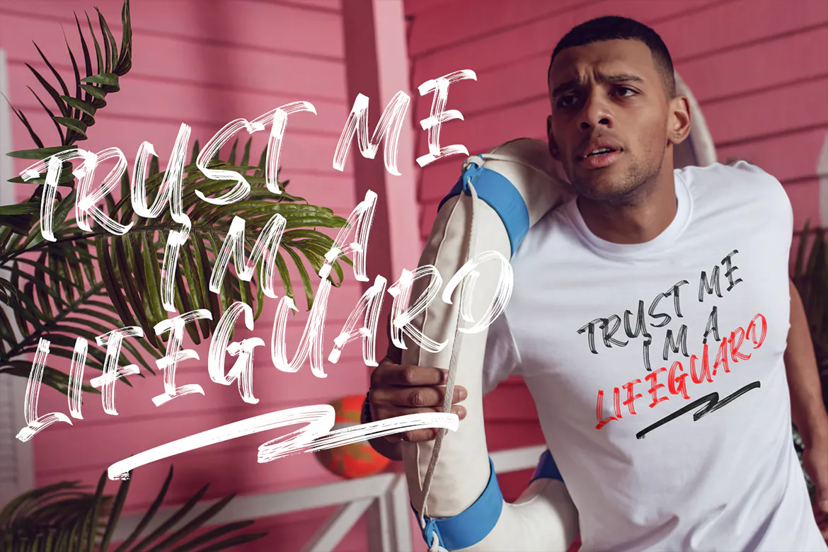 粗旷纹理的英文手写笔刷字体 - Disyoked - Textured Brush Font