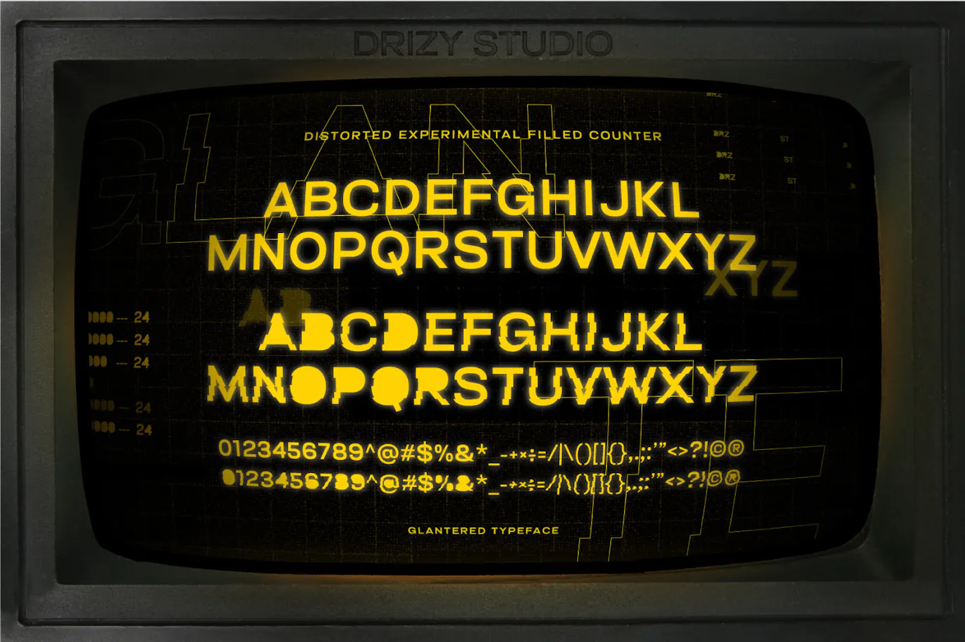 可变扭曲实验故障效果的英文装饰字体 Glanterd - Variable Glitch Typeface-1 可变扭曲实验故障效果的英文装饰字体 Glanterd - Variable Glitch Typeface