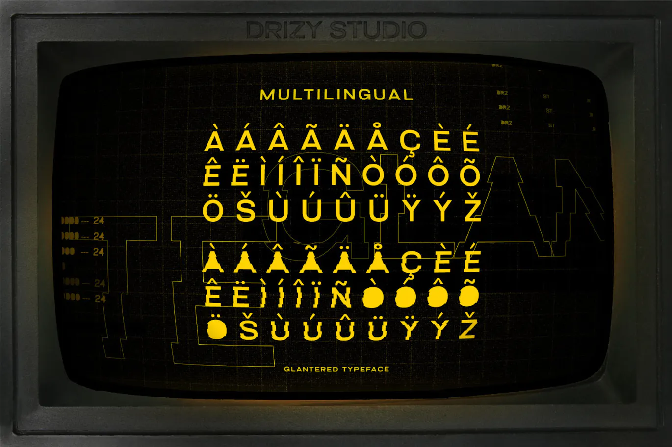 可变扭曲实验故障效果的英文装饰字体 Glanterd - Variable Glitch Typeface-7 可变扭曲实验故障效果的英文装饰字体 Glanterd - Variable Glitch Typeface