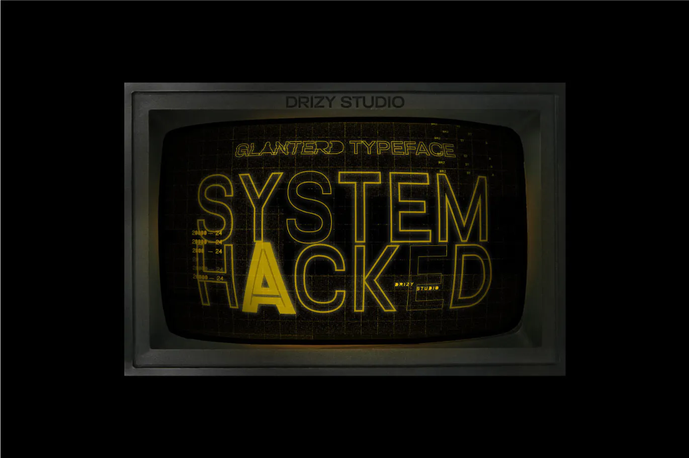 可变扭曲实验故障效果的英文装饰字体 Glanterd - Variable Glitch Typeface-8 可变扭曲实验故障效果的英文装饰字体 Glanterd - Variable Glitch Typeface