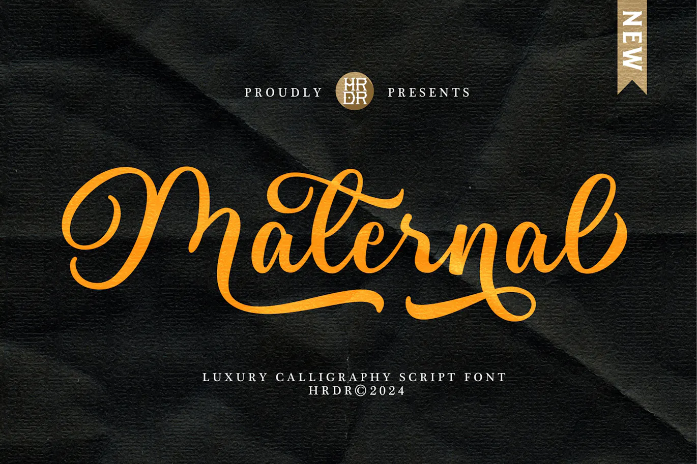 现代而奢华的英文手写书法字体 – Maternal