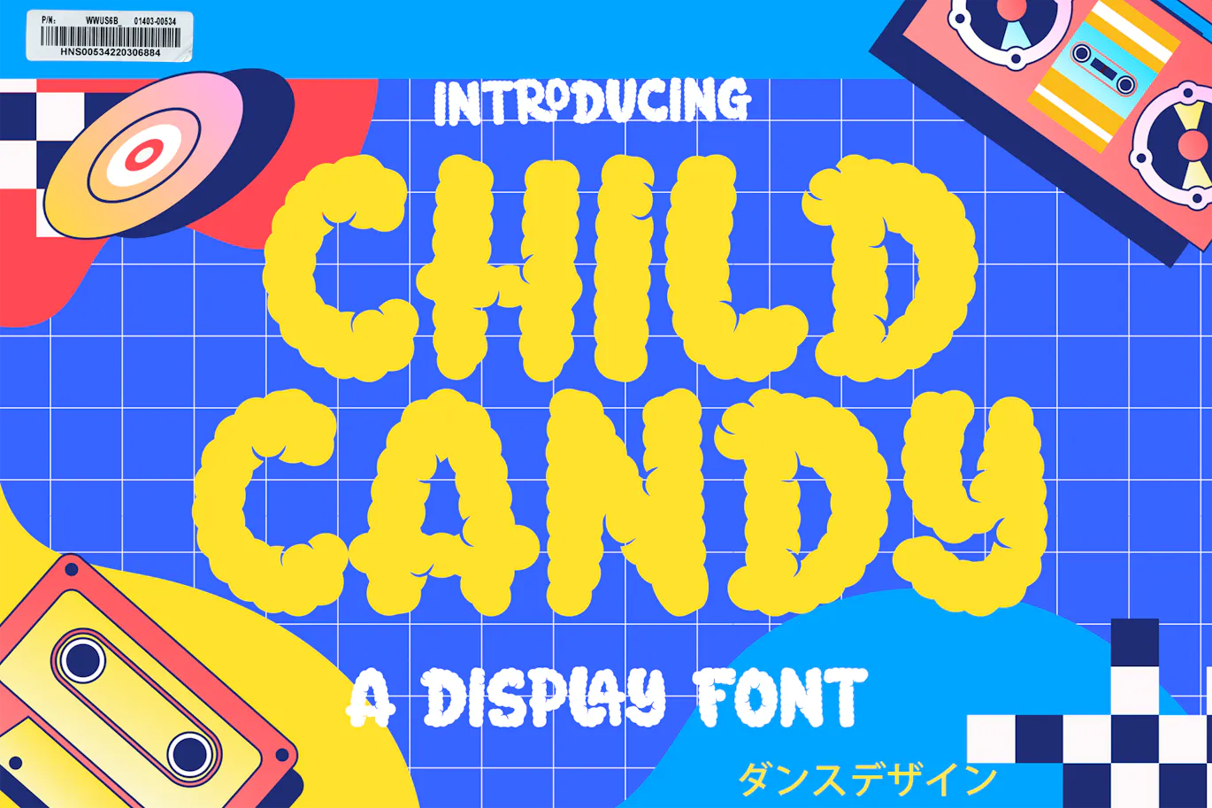 独特涂鸦气泡感英文标题糖果字体 - Child Candy