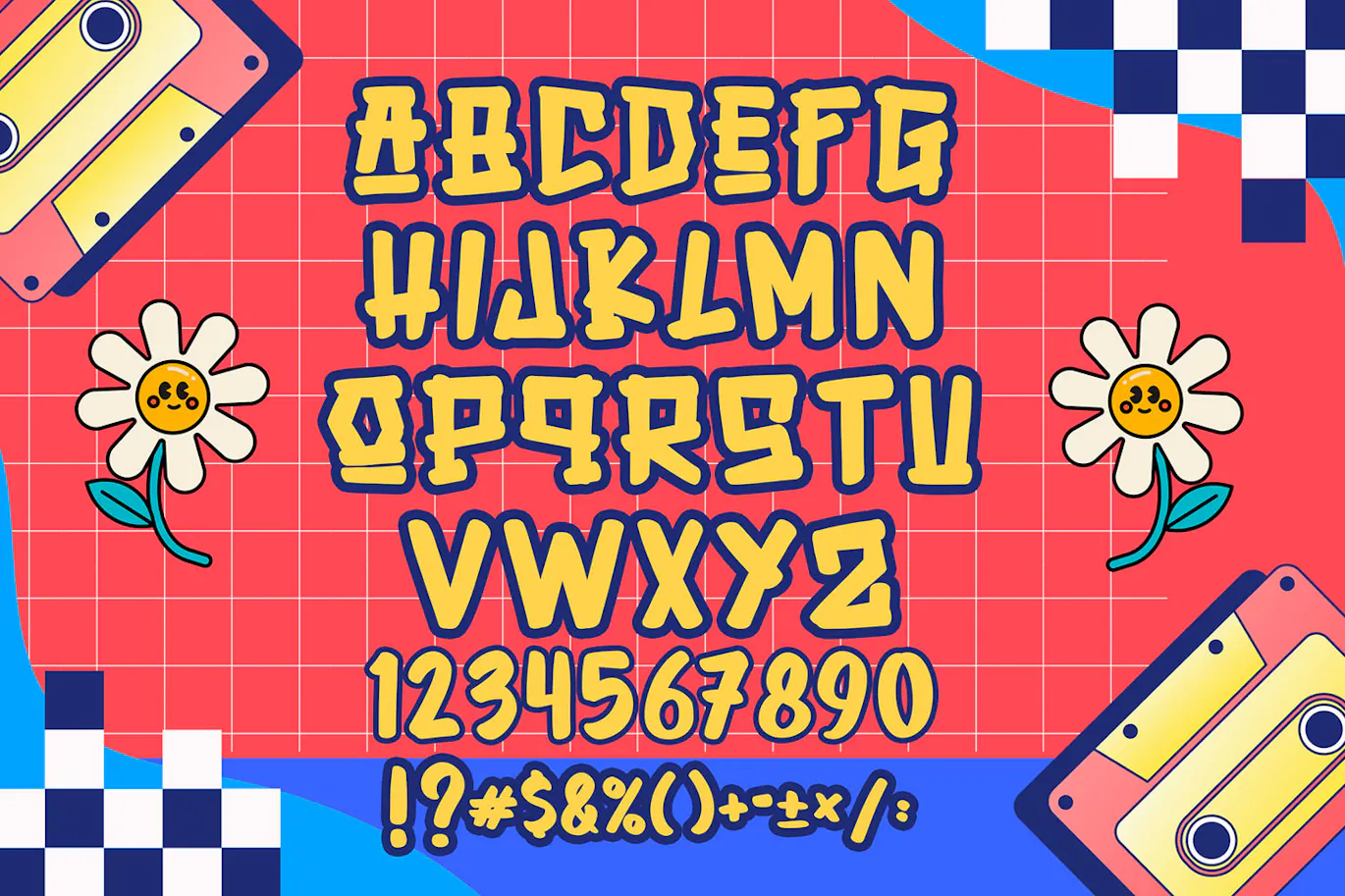 独特涂鸦气泡感英文标题糖果字体 - Child Candy