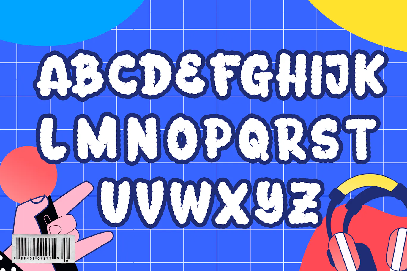 独特涂鸦气泡感英文标题糖果字体 - Child Candy