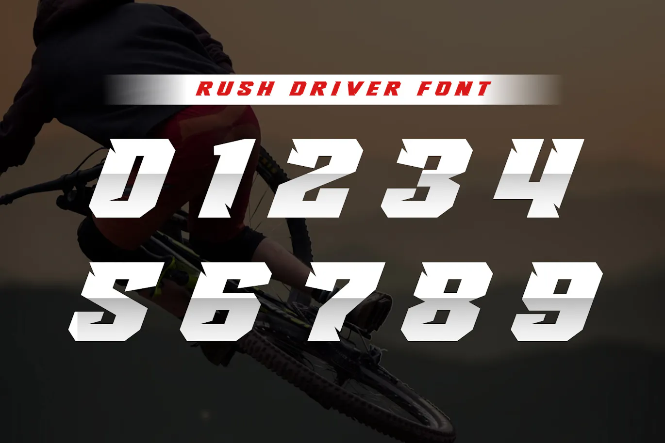 赛车品牌广告宣传的英文装饰字体 - Rush Driver-6 赛车品牌广告宣传的英文装饰字体 - Rush Driver