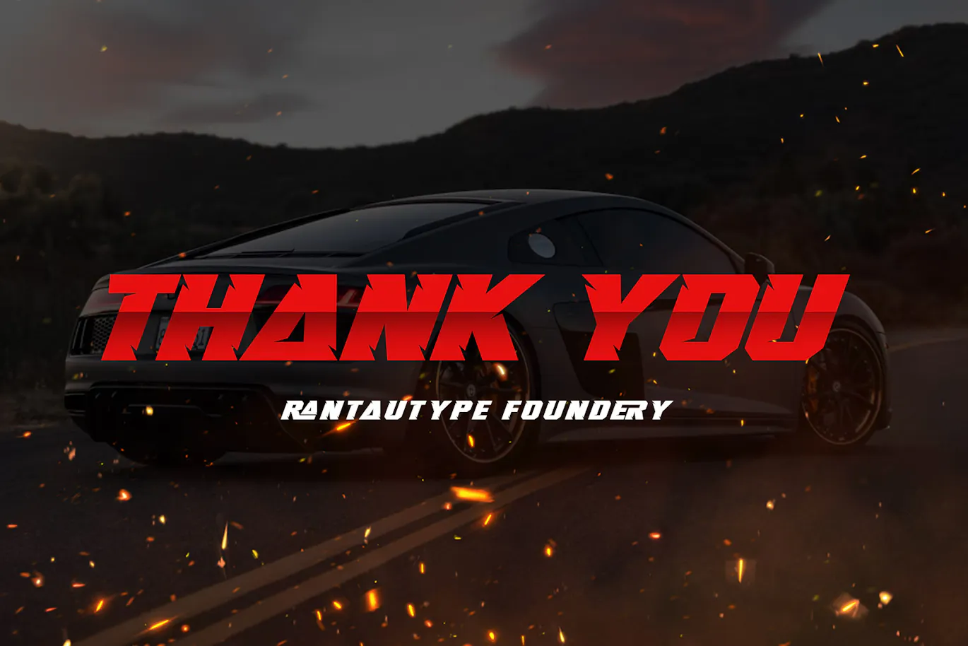 赛车品牌广告宣传的英文装饰字体 - Rush Driver-9 赛车品牌广告宣传的英文装饰字体 - Rush Driver