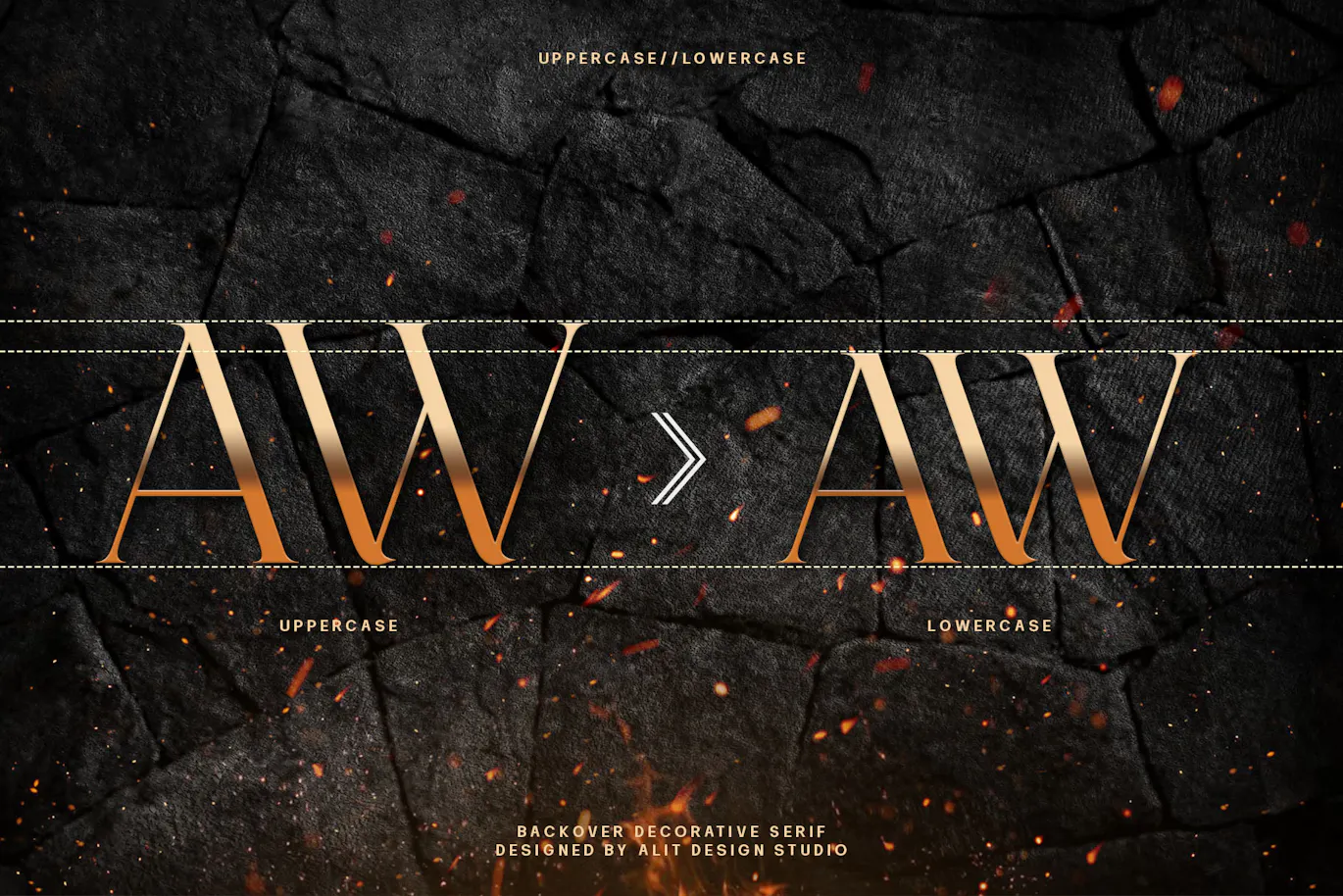 超级英雄和骑士题材的中世纪战争装饰字体 - Back Over