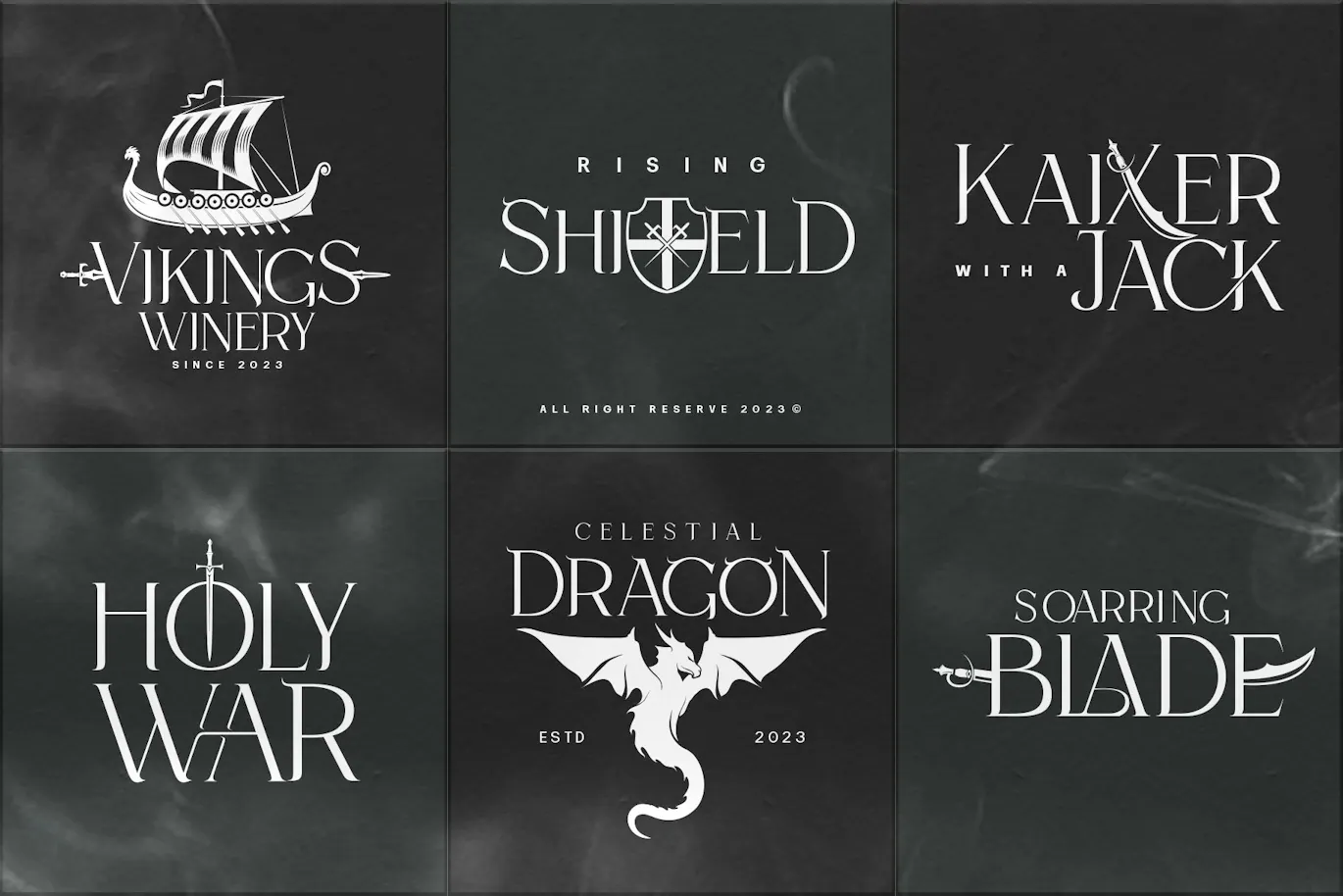 超级英雄和骑士题材的中世纪战争装饰字体 - Back Over