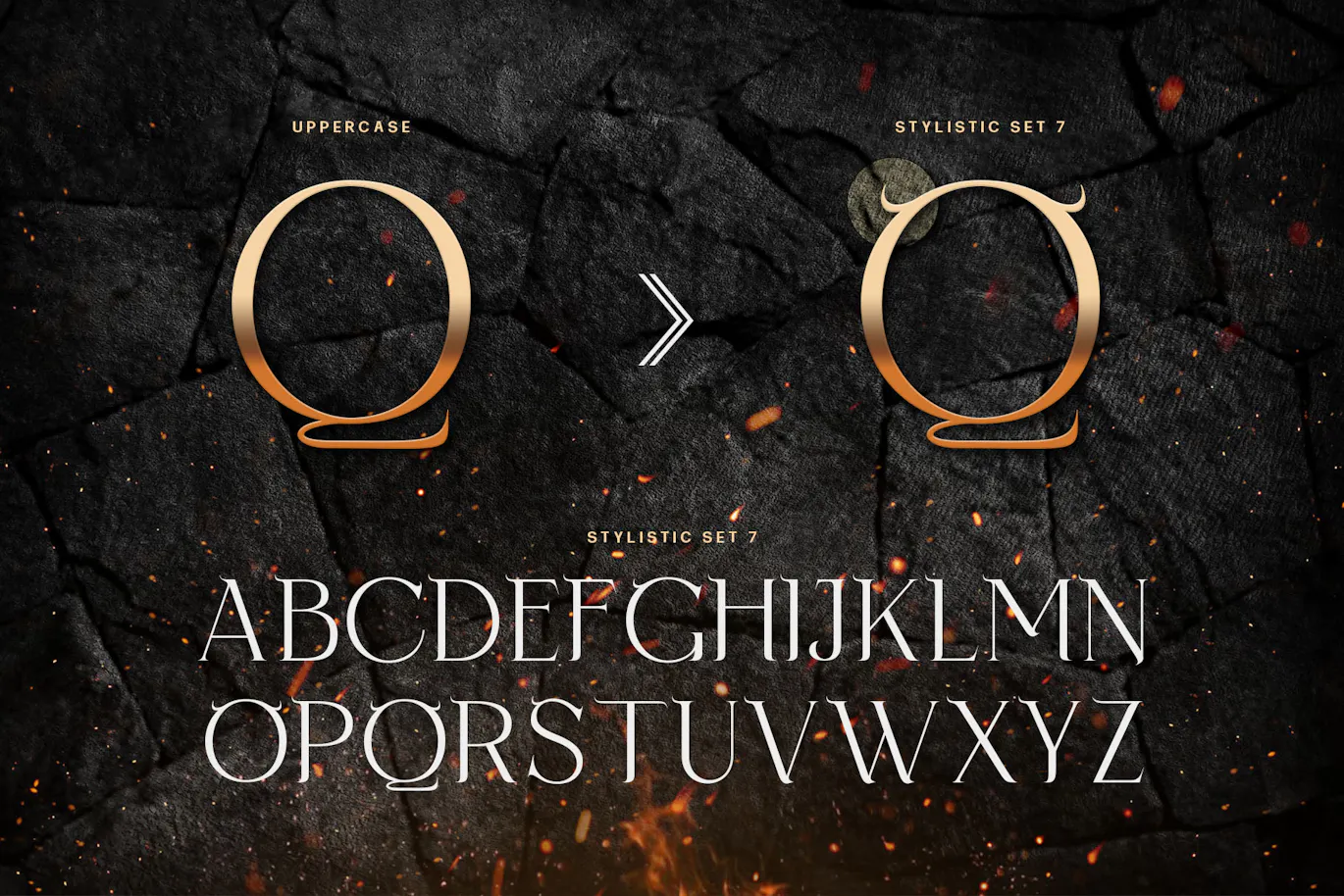 超级英雄和骑士题材的中世纪战争装饰字体 - Back Over